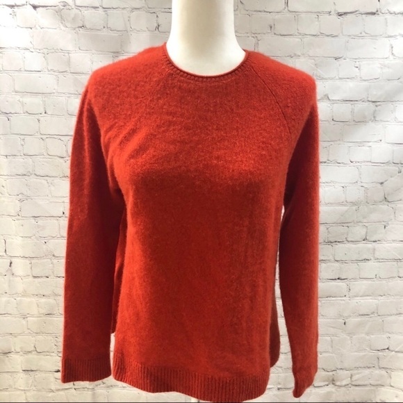 J. McLaughlin Cashmere Sweater Burnt Orange Size Small Fall Cozy Sweater - Picture 2 of 7